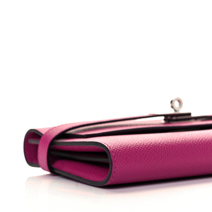 Hermes Epsom Kelly Longue Wallet Rose Pourpre 14 of 16