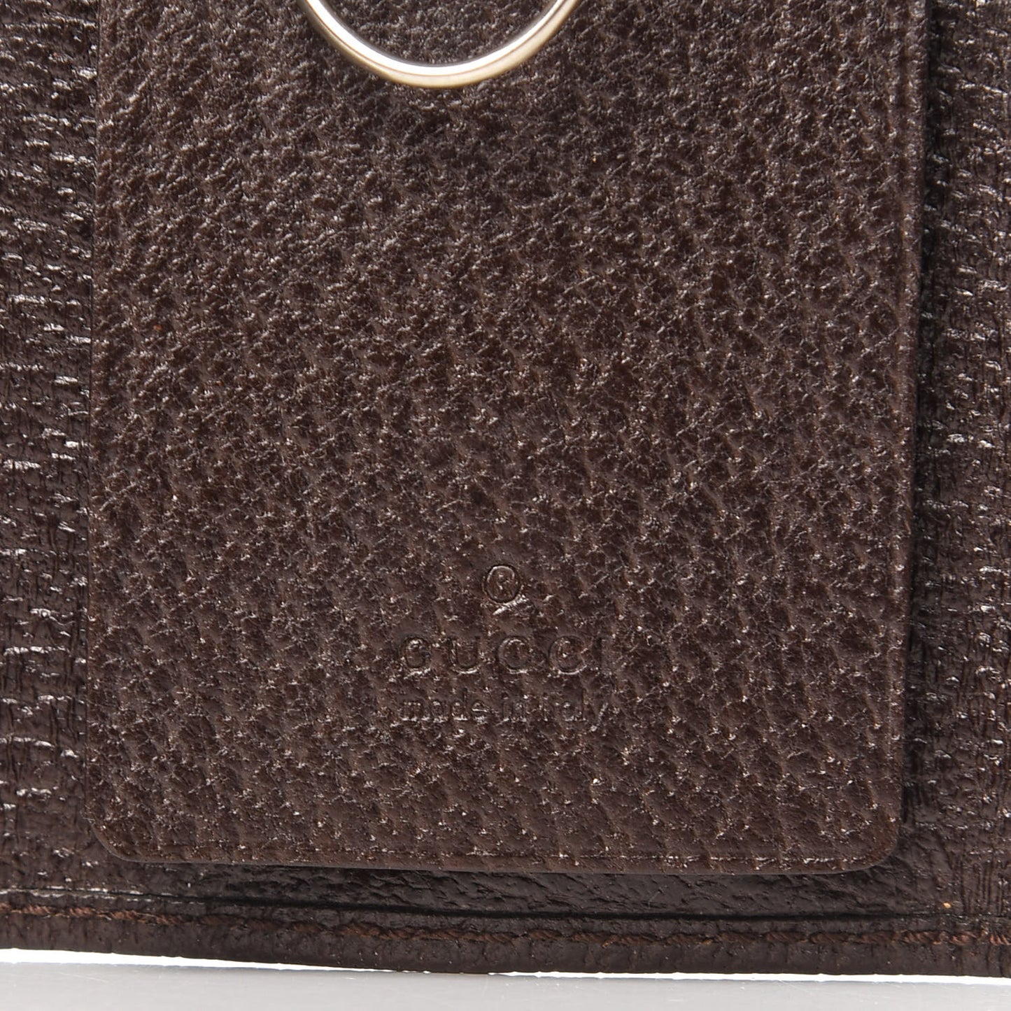 Monogram Calfskin Ladies Web 6 Key Holder Case Beige Ebony Cocoa