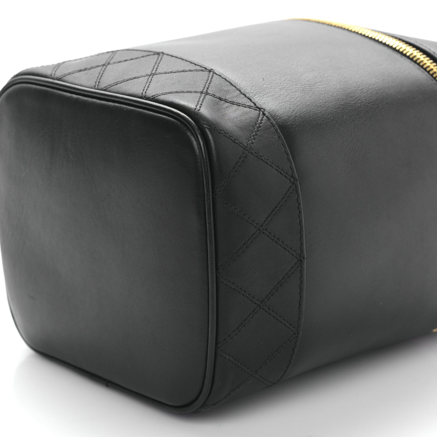 Chanel Lambskin Vanity Cosmetic Case Black 10 of 11