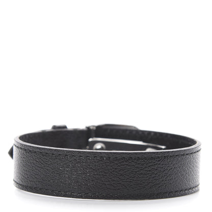 Gucci Stainless Steel 18K Yellow Gold Calfskin Interlocking G Bracelet Black 2 of 3
