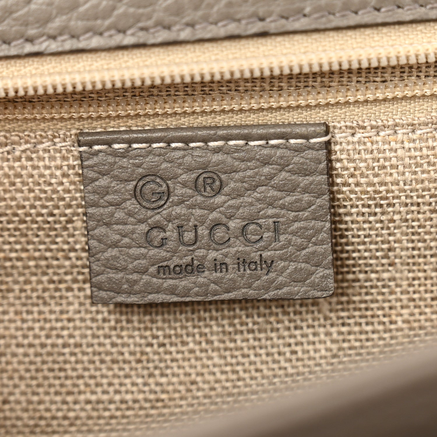 Gucci Dollar Calfskin Interlocking G Shoulder Bag Loess 7 of 12