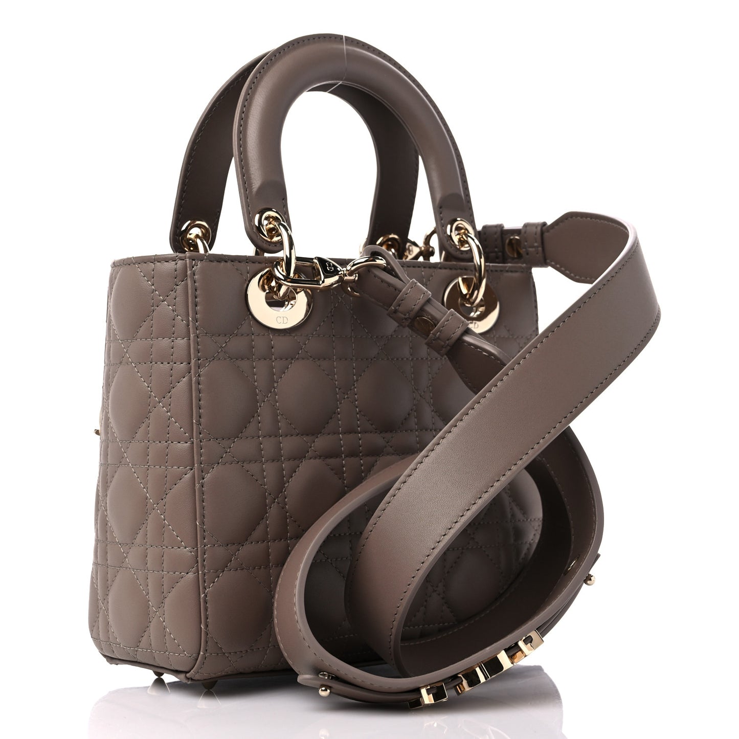 Lambskin Cannage Small My ABCDior Lady Dior Warm Taupe