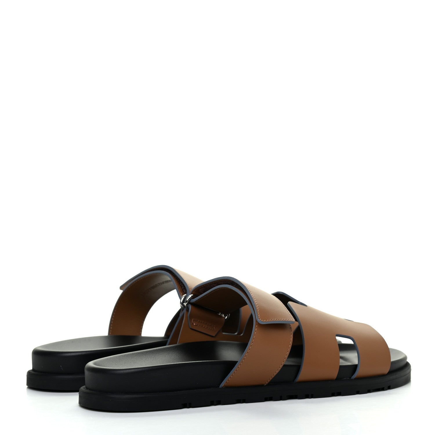 Hermes Calfskin Mens Chypre Sandals 42 Gold 4 of 11