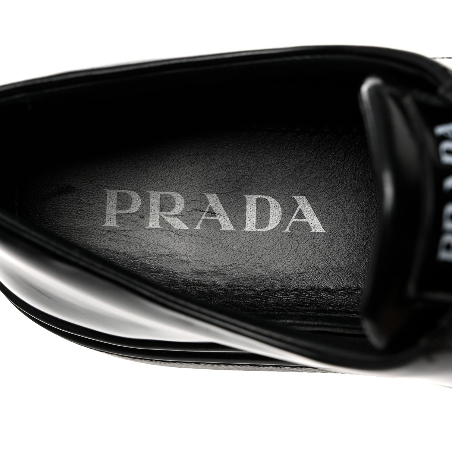 Prada Vitello Soft Low Top Sneakers 40.5 Black 6 of 8