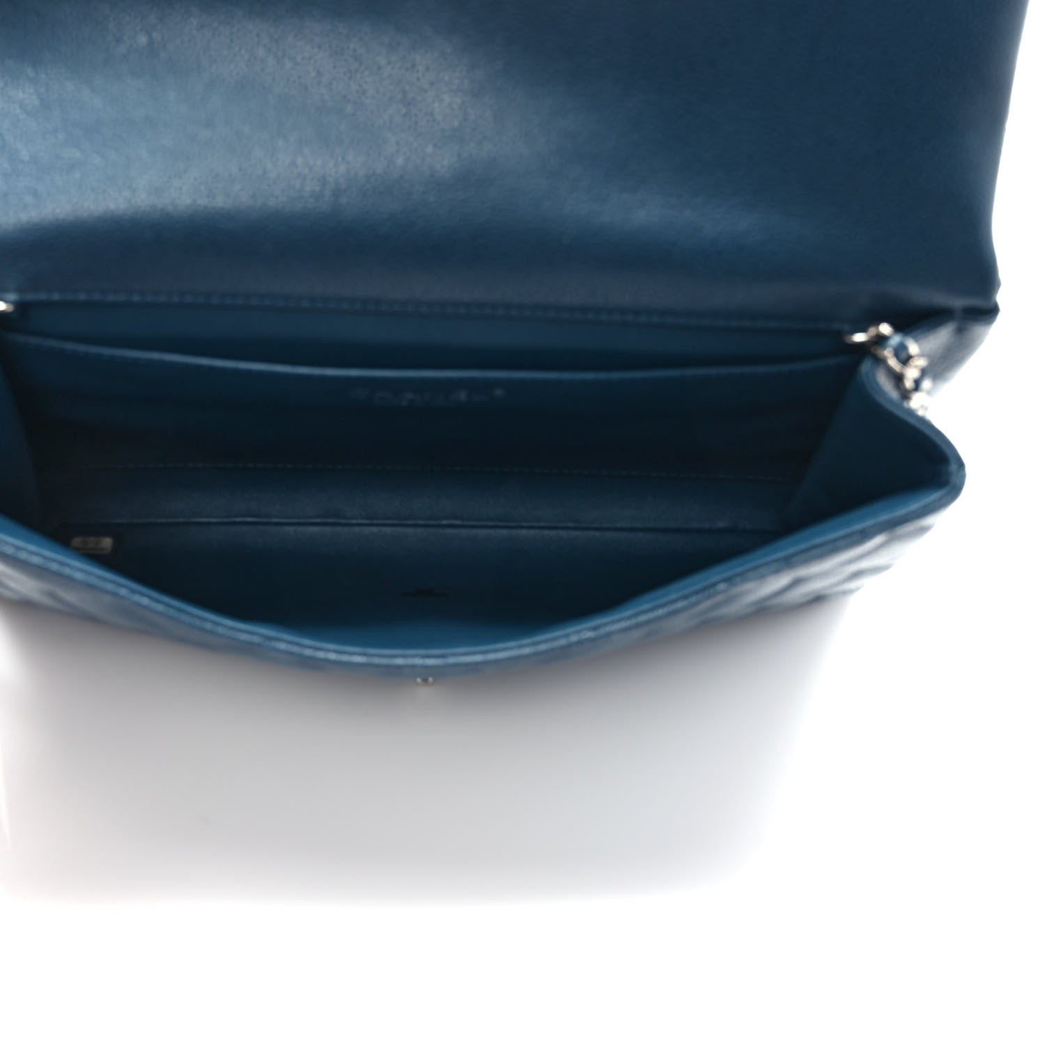 Chanel Caviar Quilted Clutch With Chain Flap Blue 5 of 8