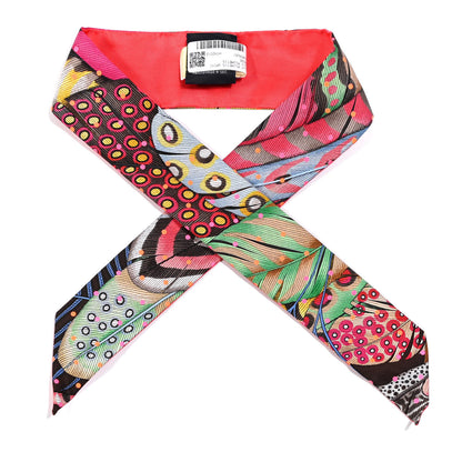 Hermes Silk Animapolis Plumetis Twilly Rose 1 of 3