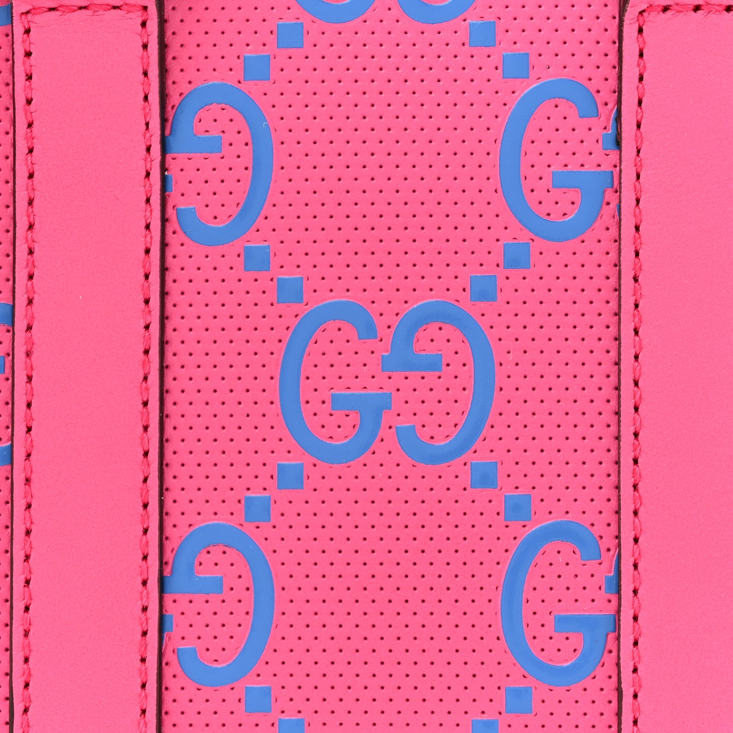 alfskin GG Tennis Bi-Color Embossed Mini Tote Bag Modern Fuchsia Modern Blue