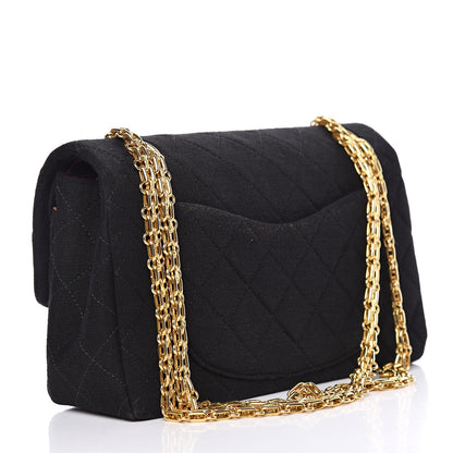 Chanel Jersey Quilted Small Double Flap Black 3 of 11