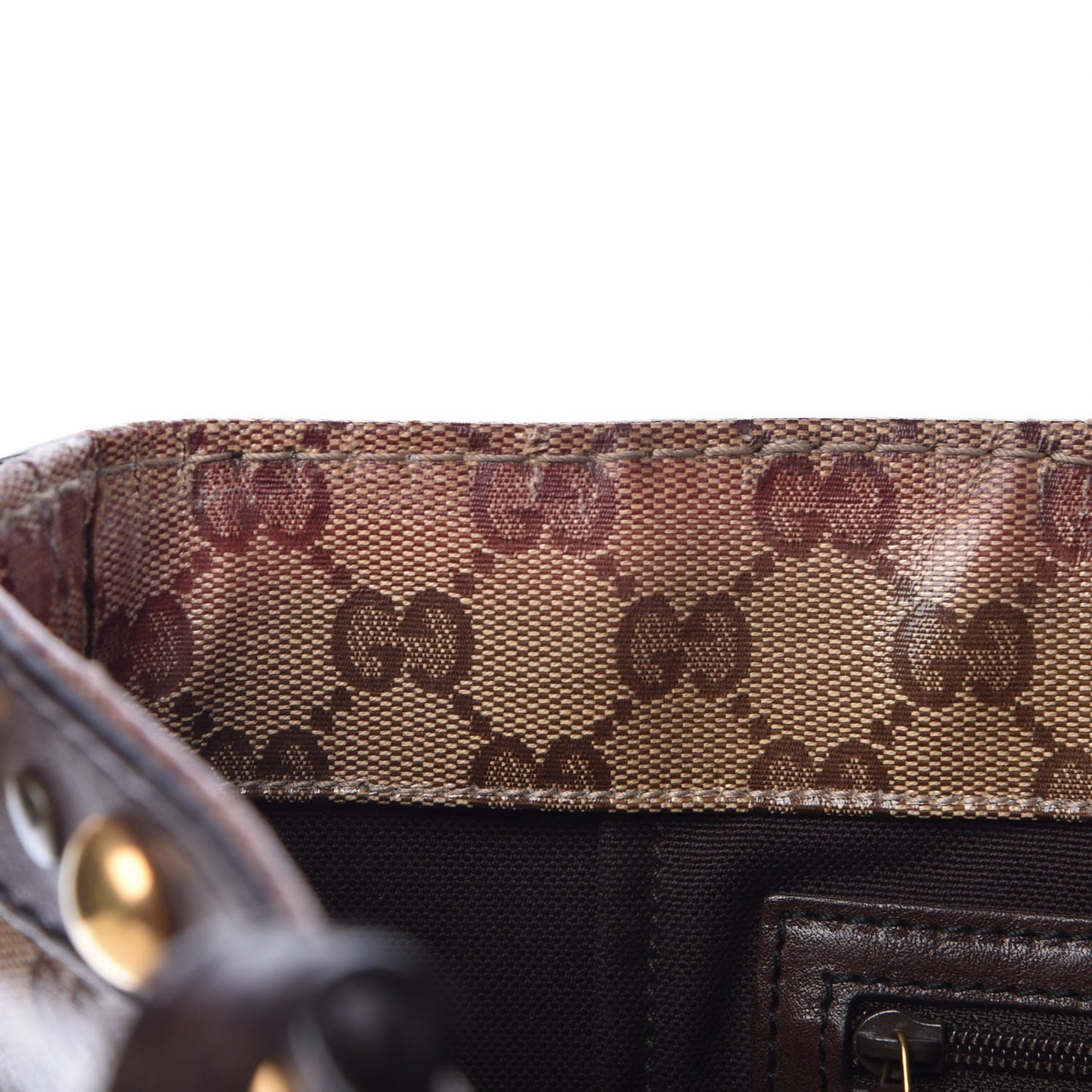 Crystal Monogram Large Babouska Vertical Shopping Tote Brown