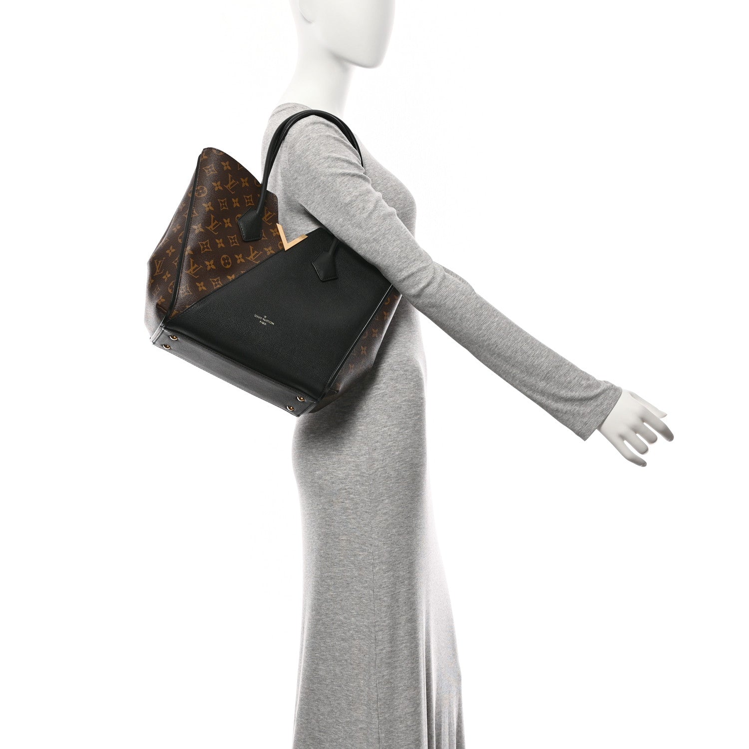 Louis Vuitton Calfskin Monogram Kimono Tote Black 2 of 10