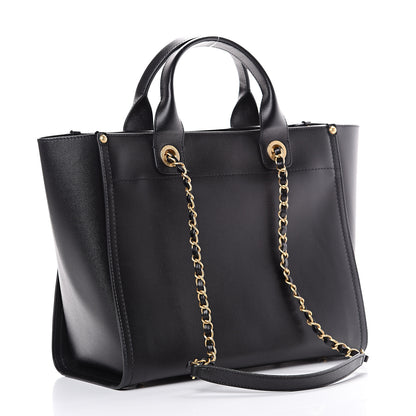 Chanel Caviar Small Studded Deauville Tote Black 2 of 9