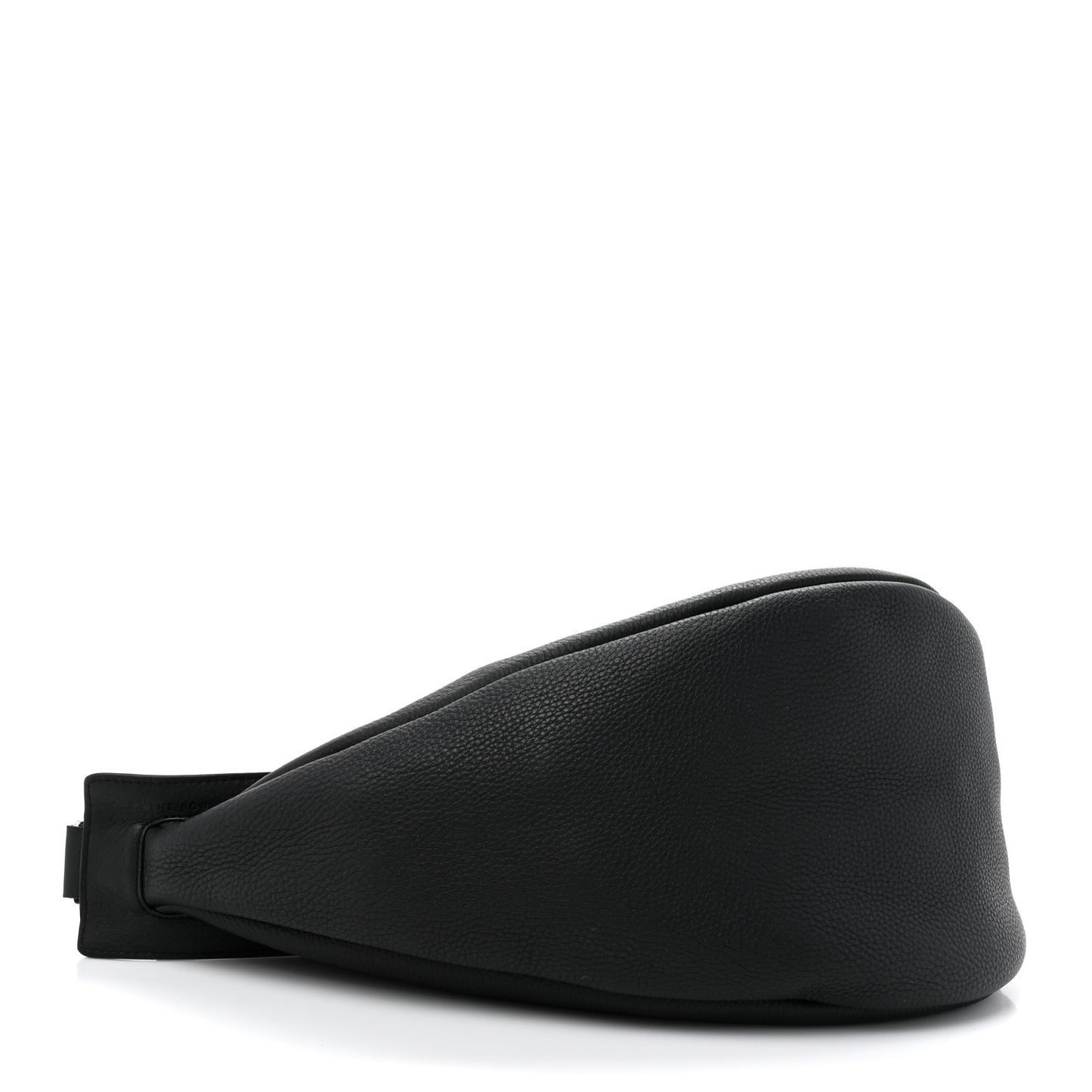 Grained Calfskin Large Slouchy Banana Bag Black