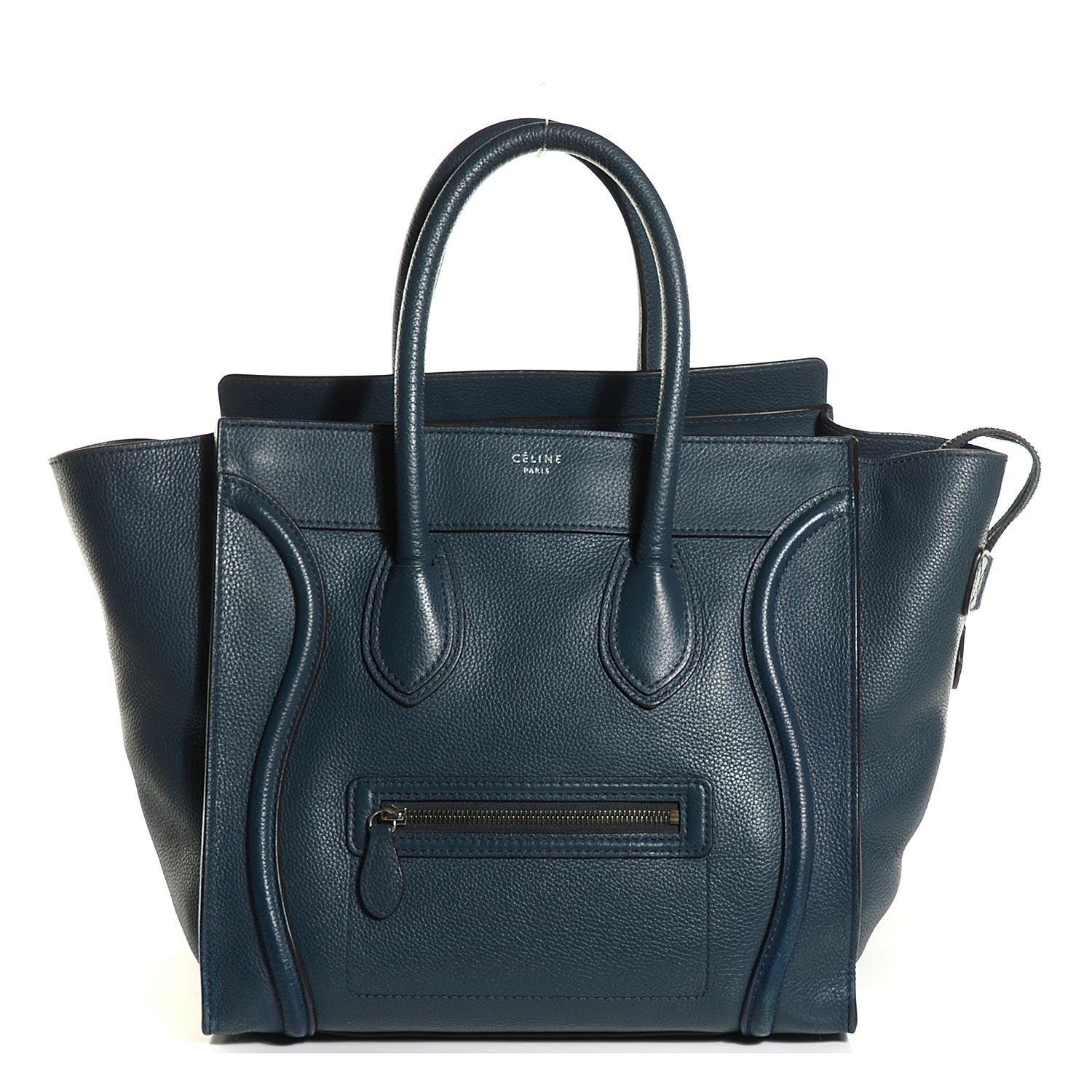 Celine Drummed Calfskin Mini Luggage Orage 1 of 8