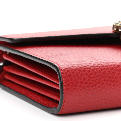 Gucci Calfskin Mini Dionysus Chain Wallet Hibiscus Red 9 of 11