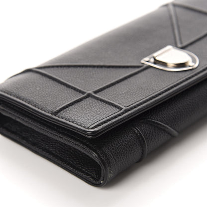 Christian Dior Grained Calfskin Diorama Croisiere Chain Wallet Black 5 of 12