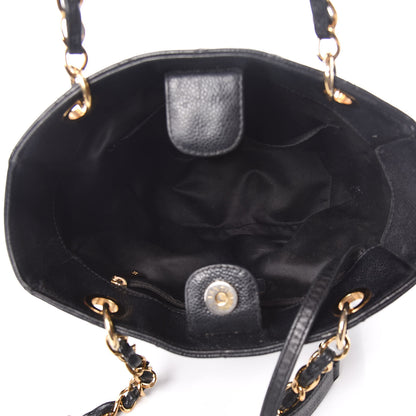 Chanel Caviar Quilted Petit Shopping Tote PST Black 5 of 10