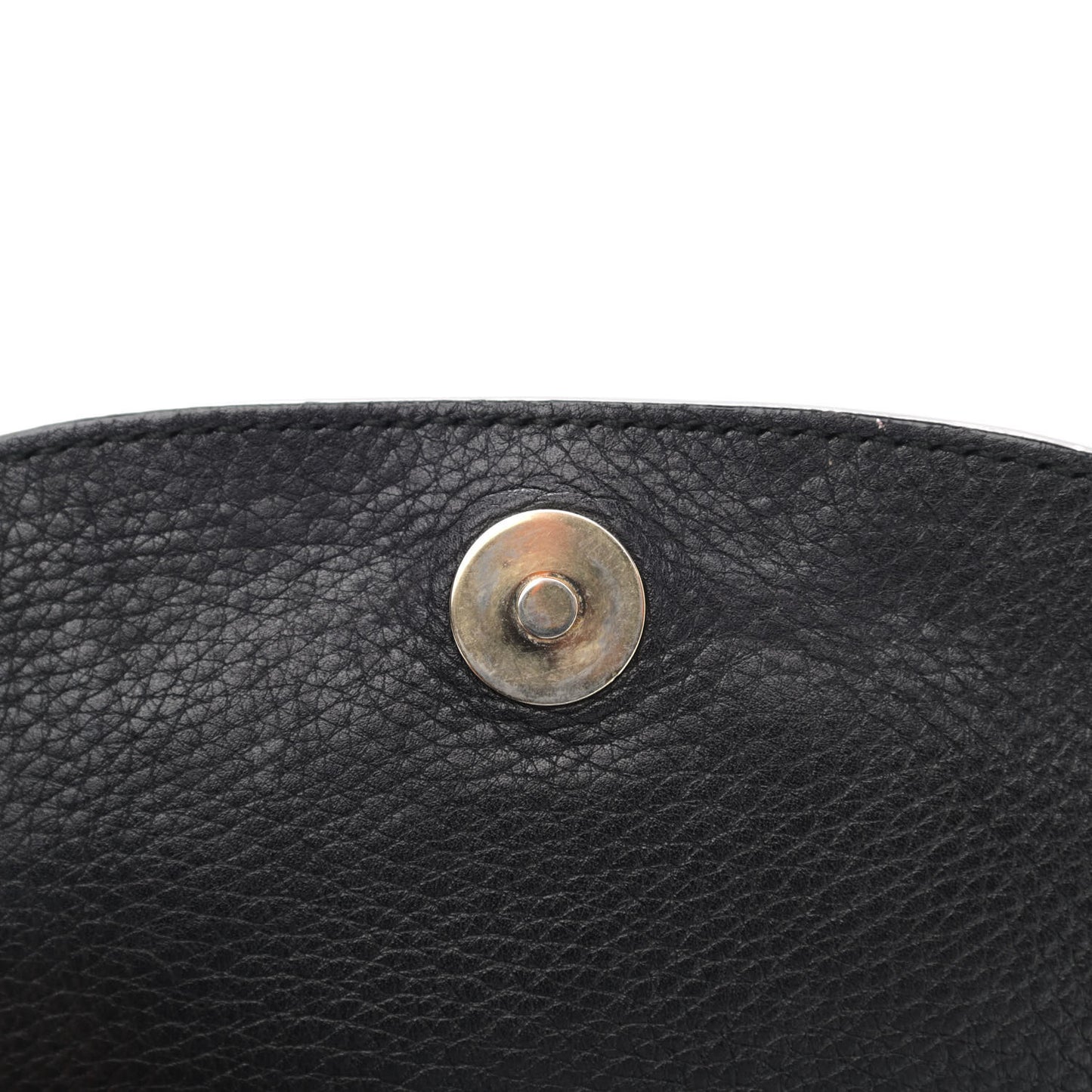 Pebbled Calfskin Small Soho Flap Crossbody Black
