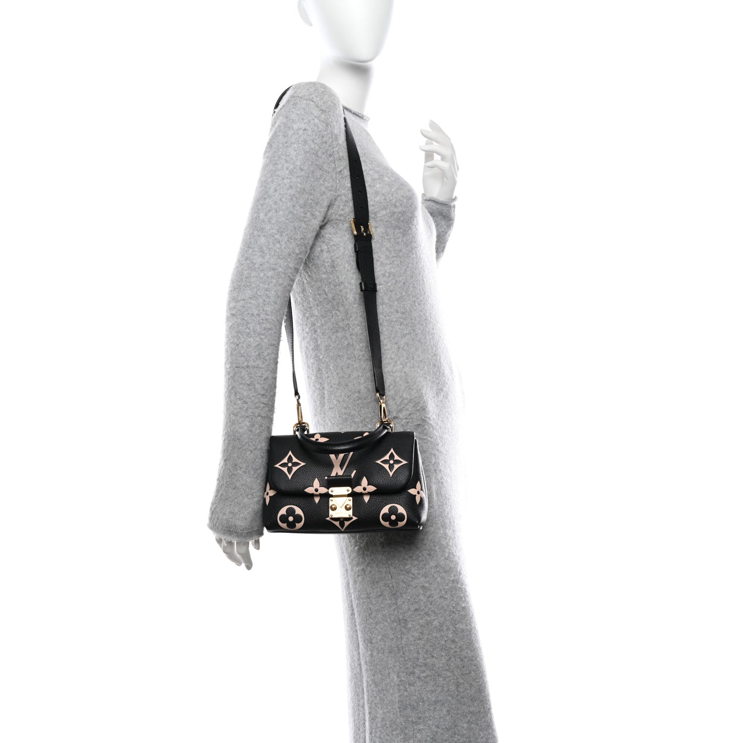 Louis Vuitton Empreinte Monogram Giant Madeleine BB Black Beige 2 of 12
