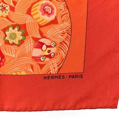 Hermes Silk Sulfure et Presse Papiers II Scarf 90 4 of 8