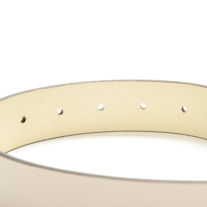Gucci Margaux Calfskin Studded Interlocking G 30mm Belt 90 36 Mystic White 6 of 6