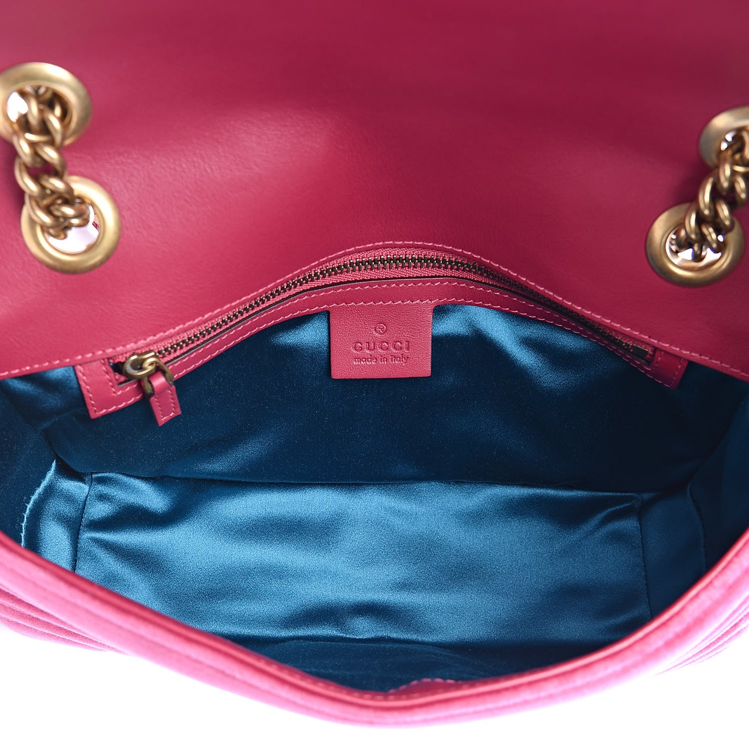 Gucci Velvet Matelasse Small GG Marmont Shoulder Bag Light Raspberry Rose 4 of 9