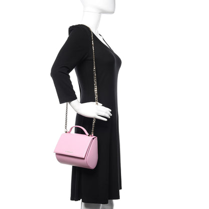 Givenchy Textured Calfskin Mini Pandora Box Chain Crossbody Bag Bright Pink 2 of 10