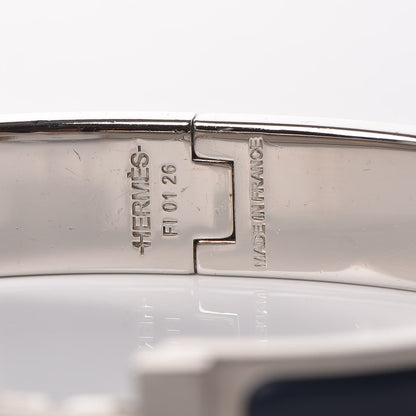 Hermes Matte Enamel Narrow Clic Clac HH Bracelet GM Bleu Nuit 4 of 7