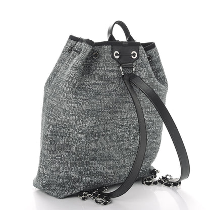 Chanel Canvas Large Deauville Backpack Charcoal 3 of 7