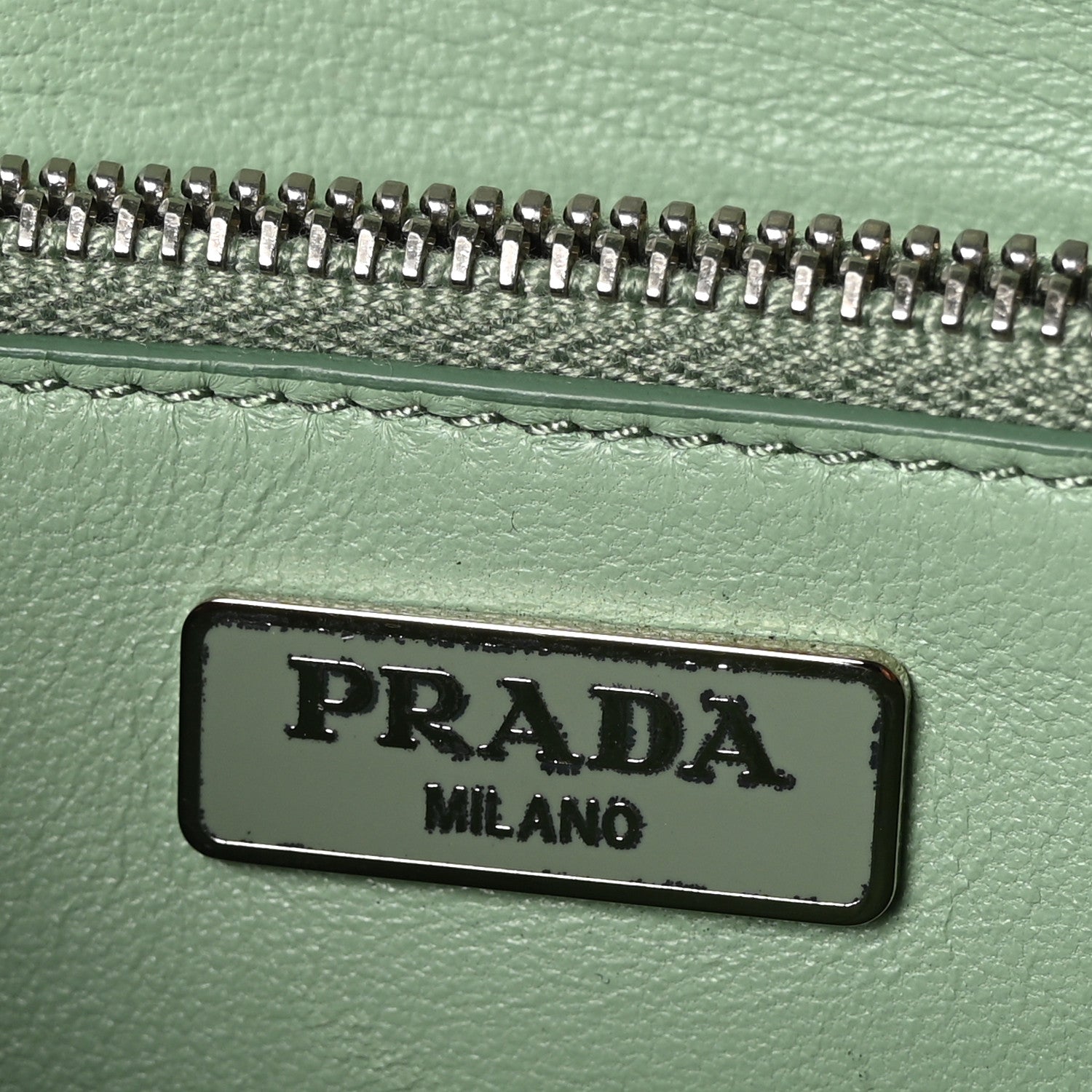 Prada Saffiano Lux Metal Flap Wallet Acquamarina 6 of 10