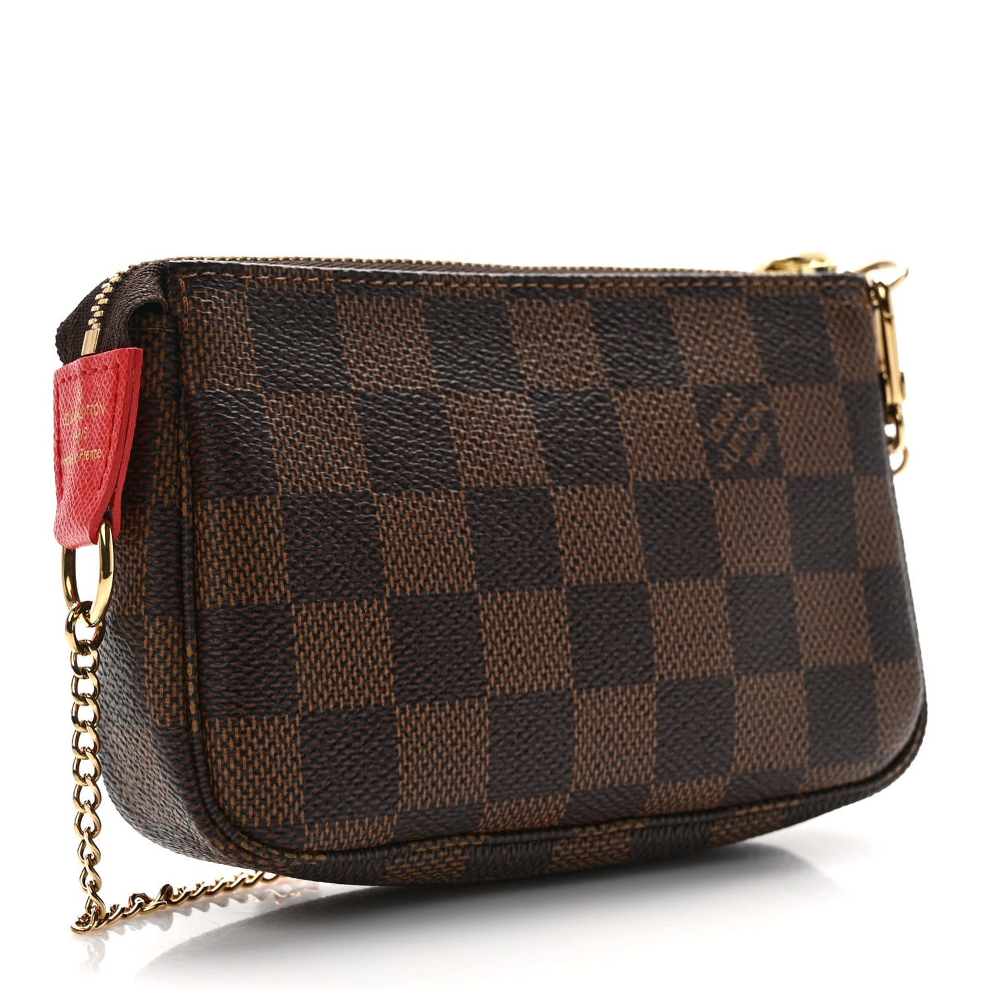 Damier Ebene 2019 Christmas Animation Mini Pochette Accessories Red