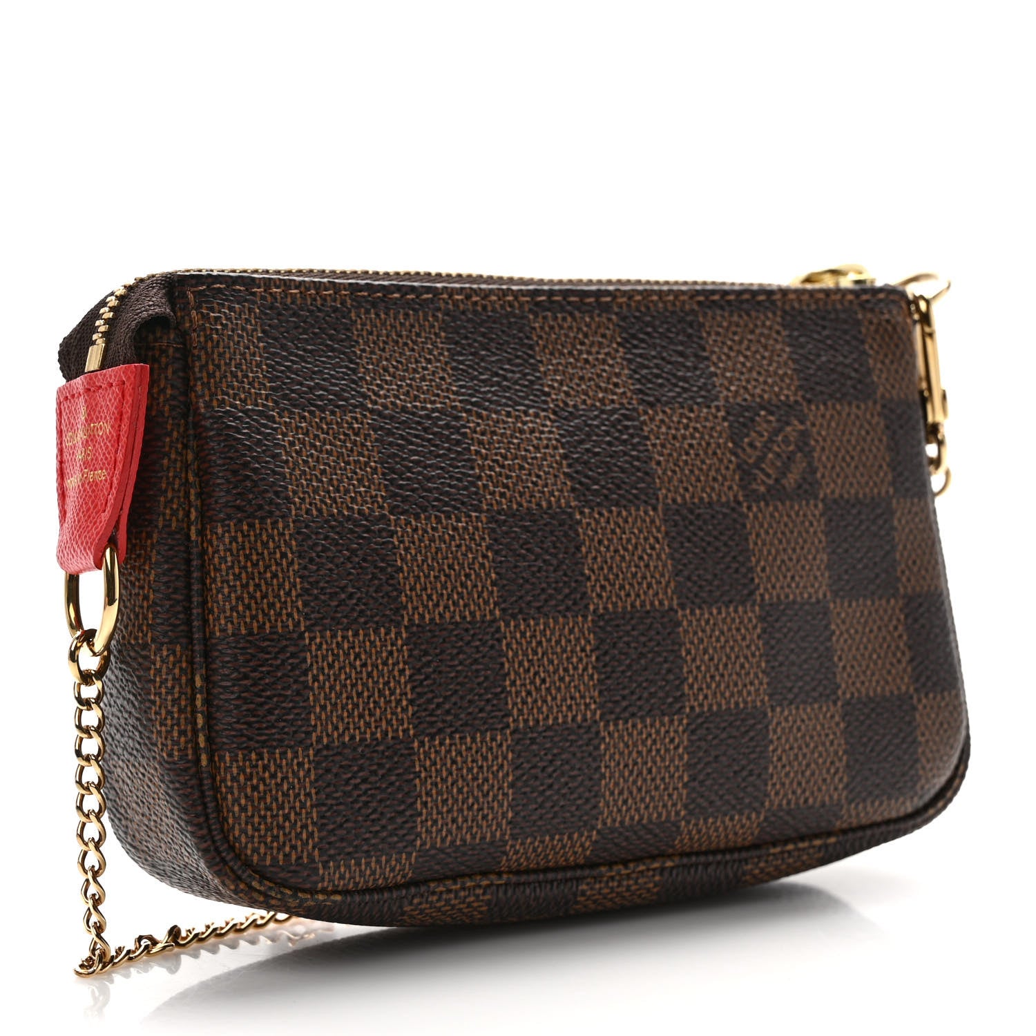 Louis Vuitton Damier Ebene 2019 Christmas Animation Mini Pochette Accessories Red 3 of 8