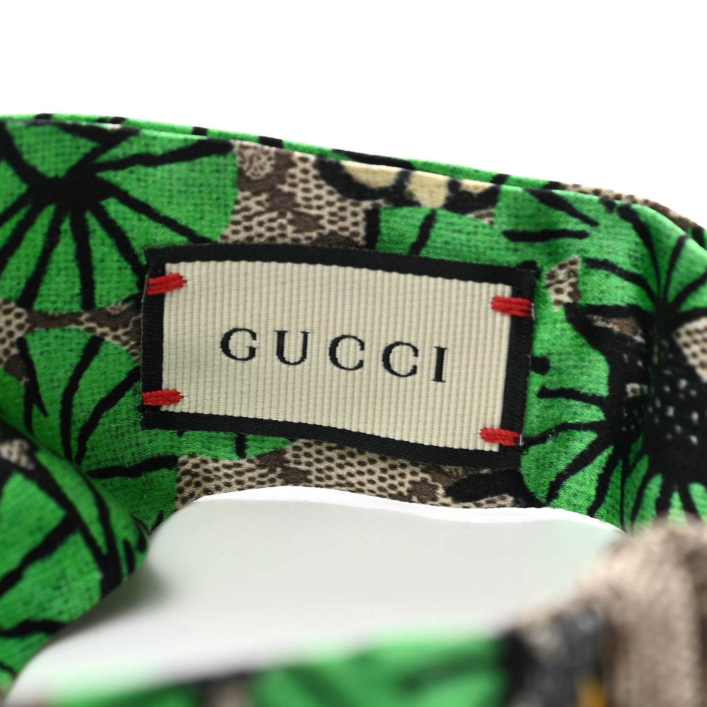 Silk Monogram Bengal Tiger Print Duchesse Headband Green