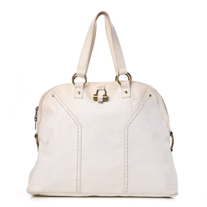 Saint Laurent Calfskin Oversized Muse White 1 of 25