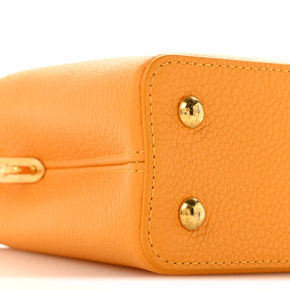 Louis Vuitton Taurillon Mini Capucines Sunbeam Yellow 8 of 11