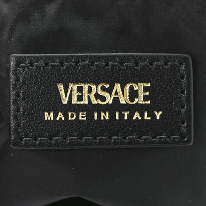 Versace Nylon Tribute Chain Crossbody Shoulder Bag Dark Pink Black 6 of 12