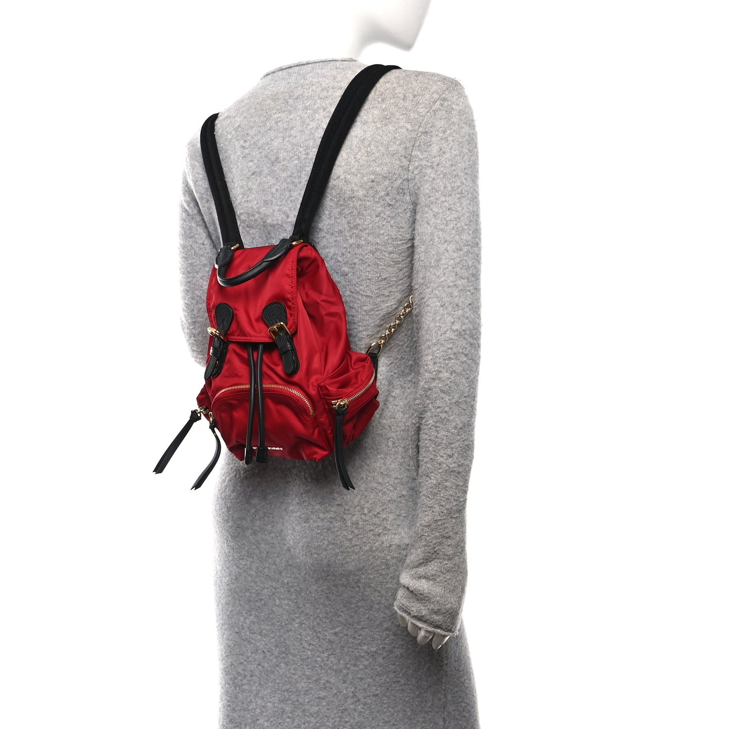 Nylon Small Rucksack Backpack Red