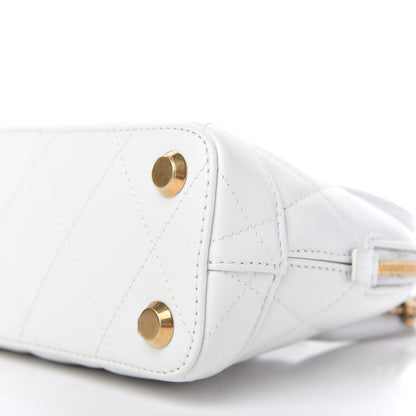 Balenciaga Nappa Calfskin Quilted XXS Ville Top Handle Bag White 7 of 9
