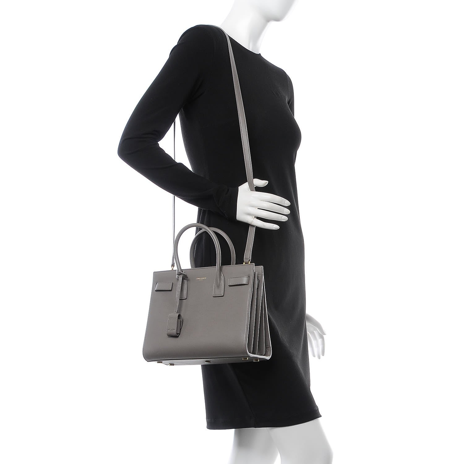 Saint Laurent Calfskin Baby Sac de Jour Fog 3 of 13