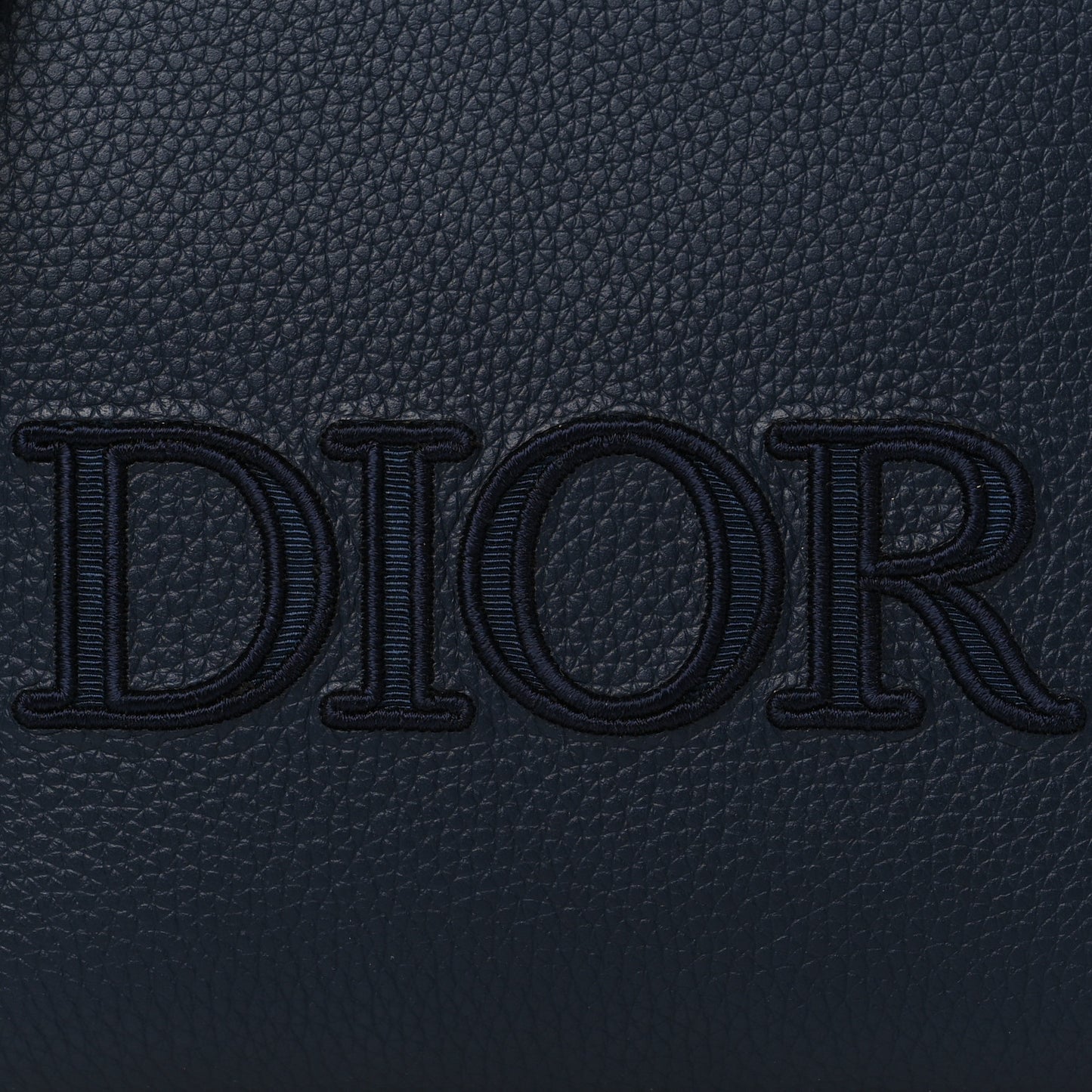 Grained Calfskin Pouch Navy Blue