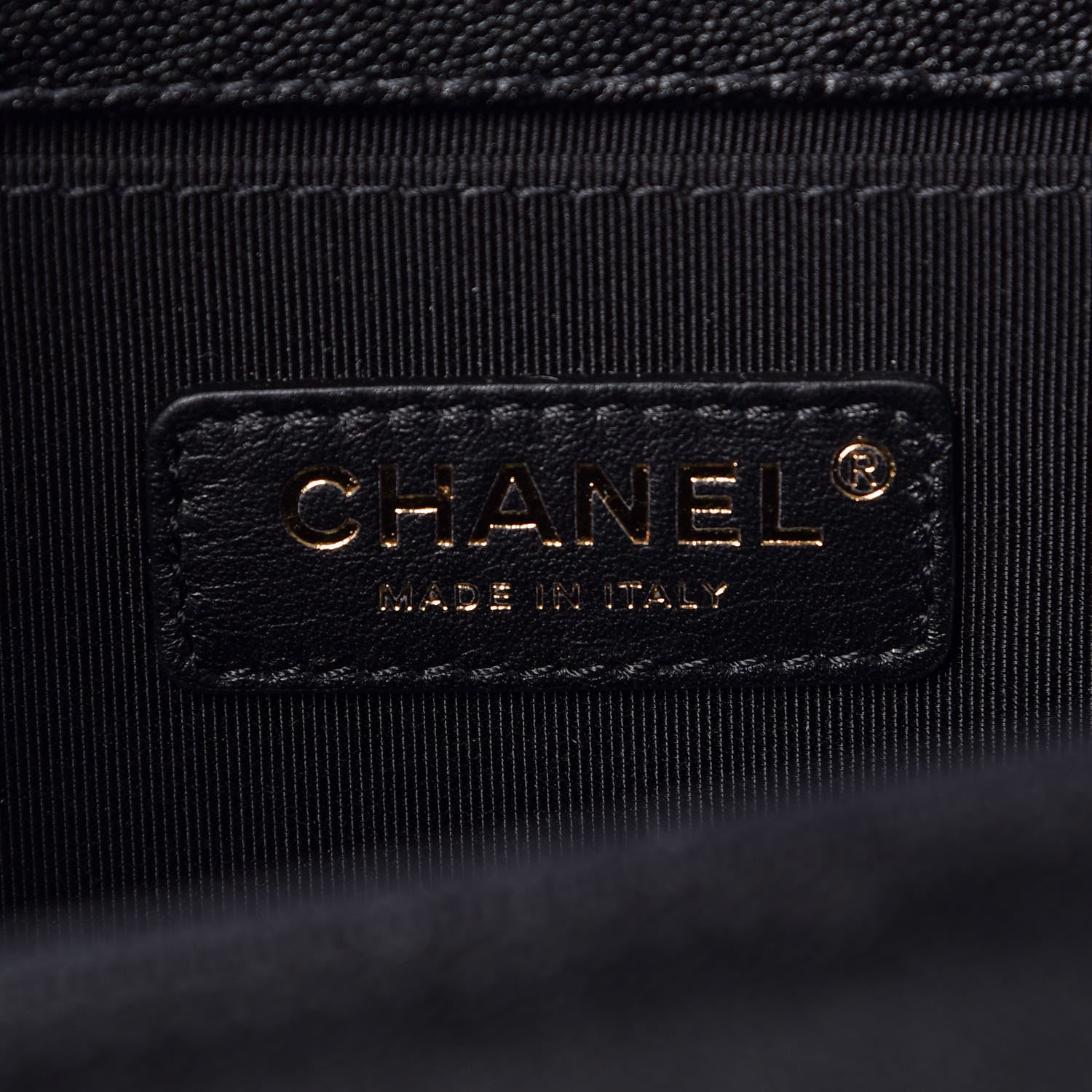 Chanel Caviar Chevron Quilted Medium Boy Flap Black 7 of 9
