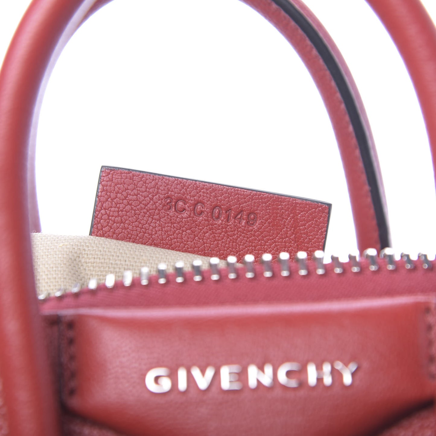 Sugar Goatskin Mini Antigona Dark Red