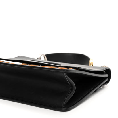 Fendi Vitello Century Velvet F is Fendi FF Kan I Shoulder Bag Black Tobacco 10 of 11