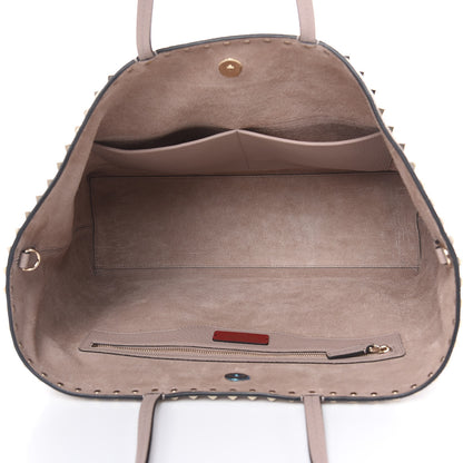 Valentino Garavani Grained Calfskin Rockstud Shoulder Tote Poudre 5 of 10