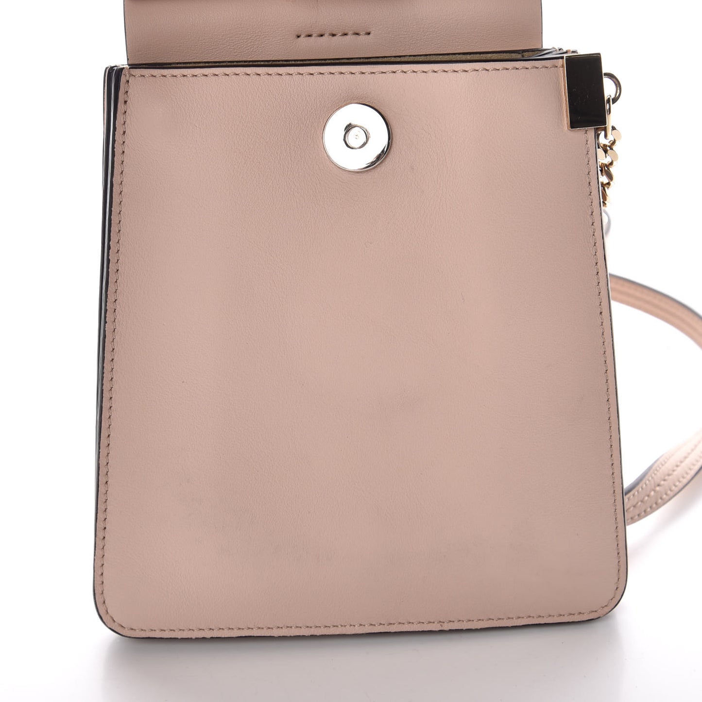 Suede Calfskin Mini Faye Bracelet Bag Cement Pink