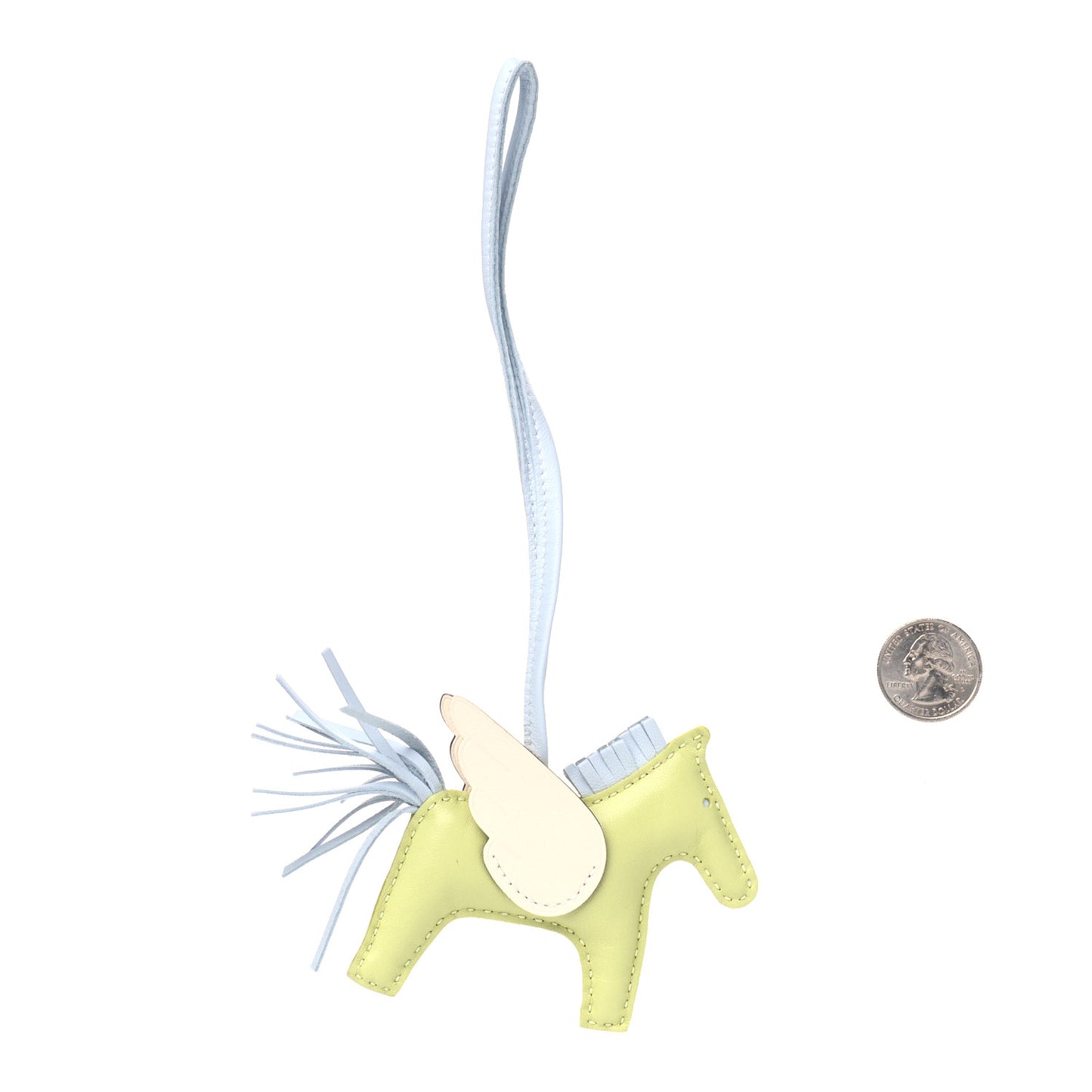 Milo Lambskin Grigri Rodeo Pegase Horse Bag Charm PM Jaune Bourgeon Bleu Brume Nata