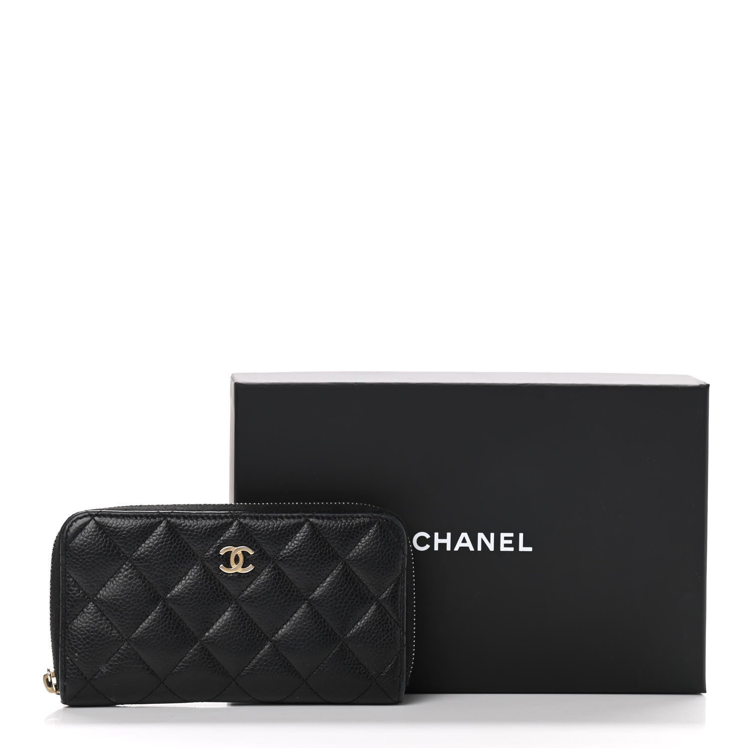 Chanel Caviar Quilted Medium Zip Around Wallet Black 13 of 13