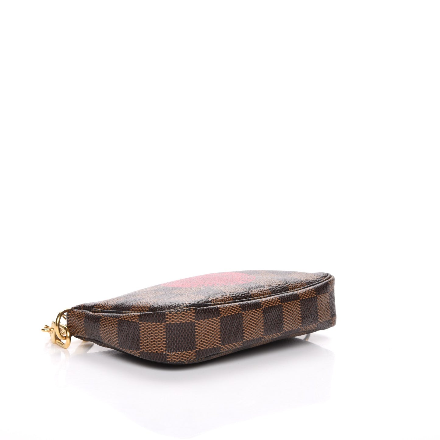 Damier Ebene Complice Trunks and Bags Mini Pochette Accessories Red