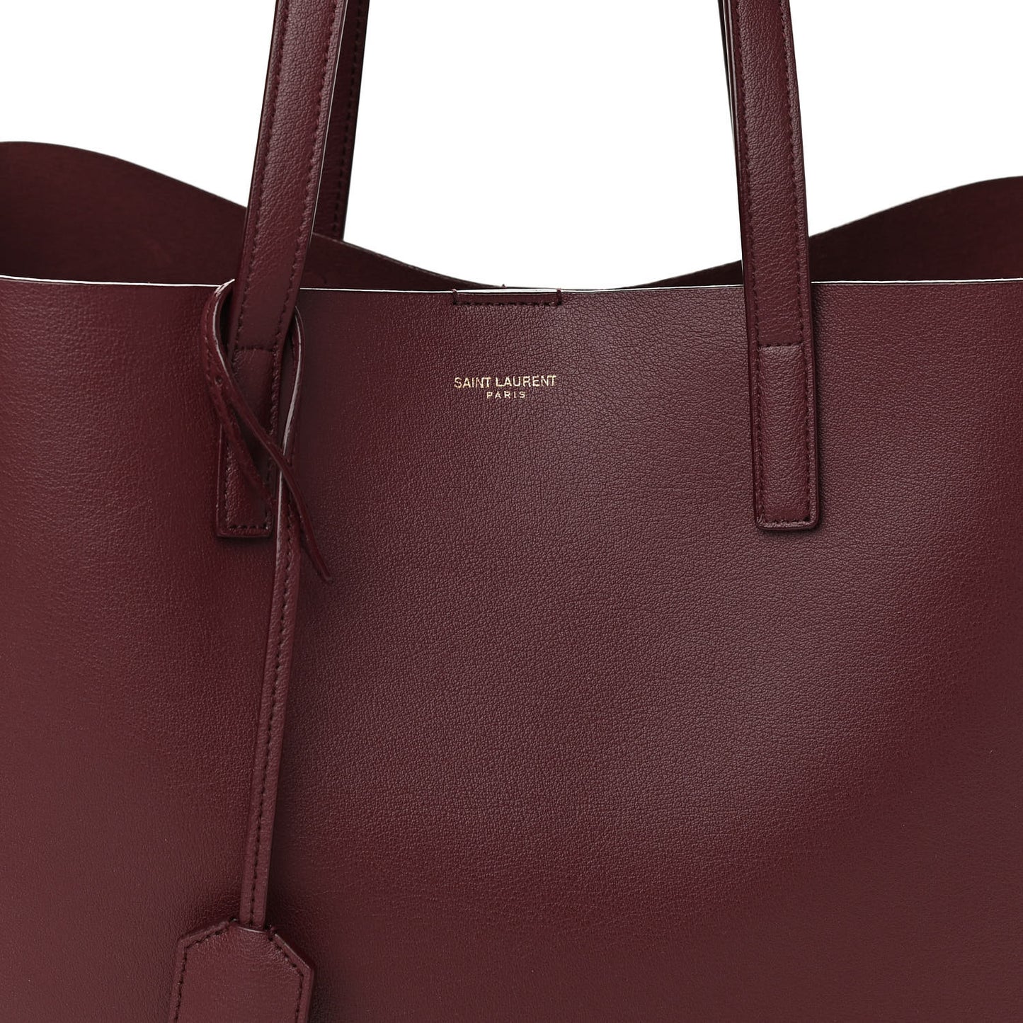 Calfskin Large Shopping Tote Bordeaux
