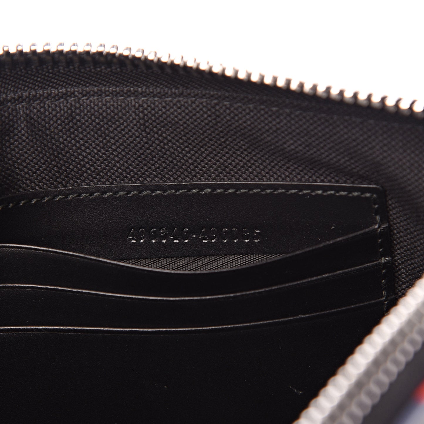 GG Supreme Monogram Night Courrier Zip Wristlet Pouch Black Multicolor