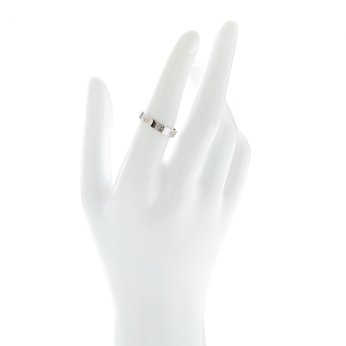 18K White Gold 3.5mm LOVE Wedding Band Ring 54 7